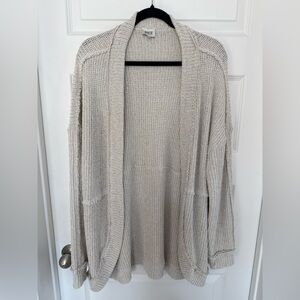 BKE Light Gray Open Front Knit Cardigan – Women’s Size S/M